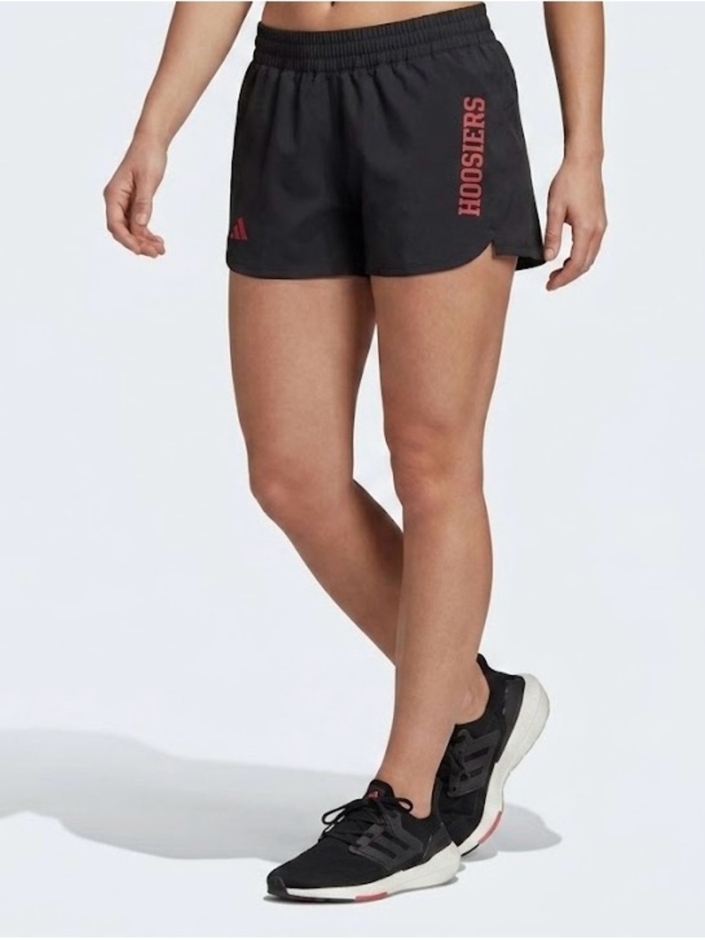 ADIDAS WOMENS AEROREADY W D4T W SHORT with Red Hoosiers Print Size M 5”